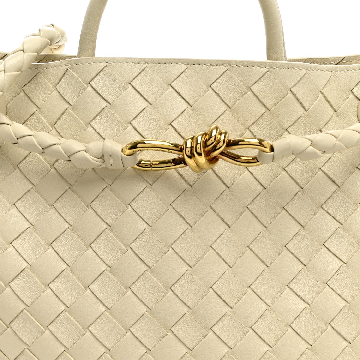 Bottega Veneta Nappa Intrecciato Medium Andiamo Shoulder Bag Sea Salt 7 of 9