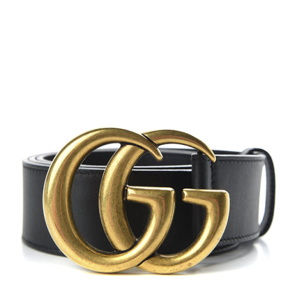 Gucci Calfskin Double G 40mm Belt 80 32 Black 1 of 4