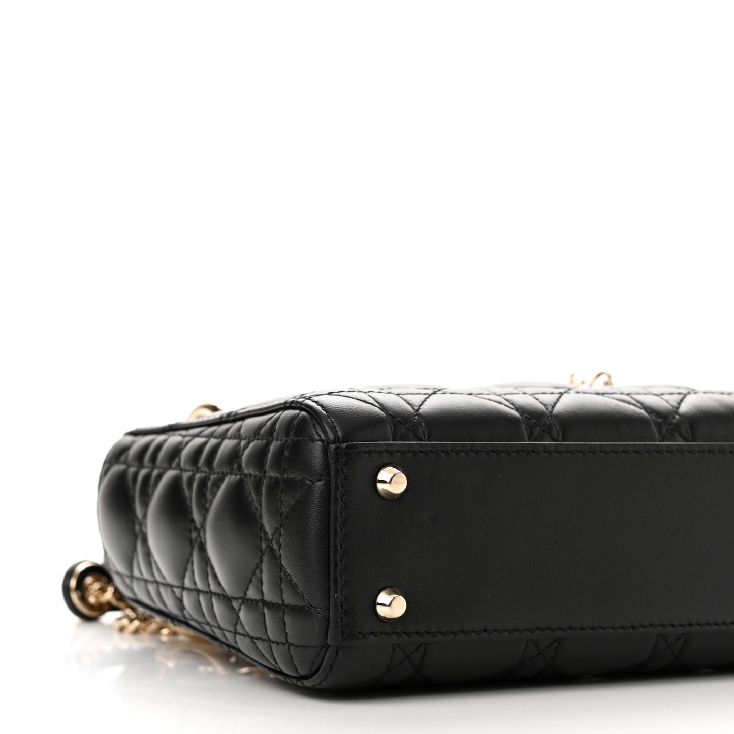 Lambskin Cannage Mini Lady Dior Black