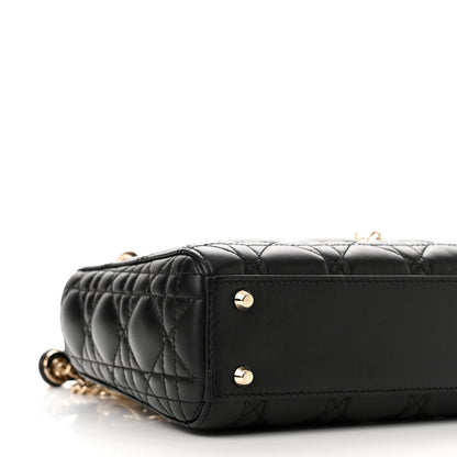 Christian Dior Lambskin Cannage Mini Lady Dior Black 9 of 10