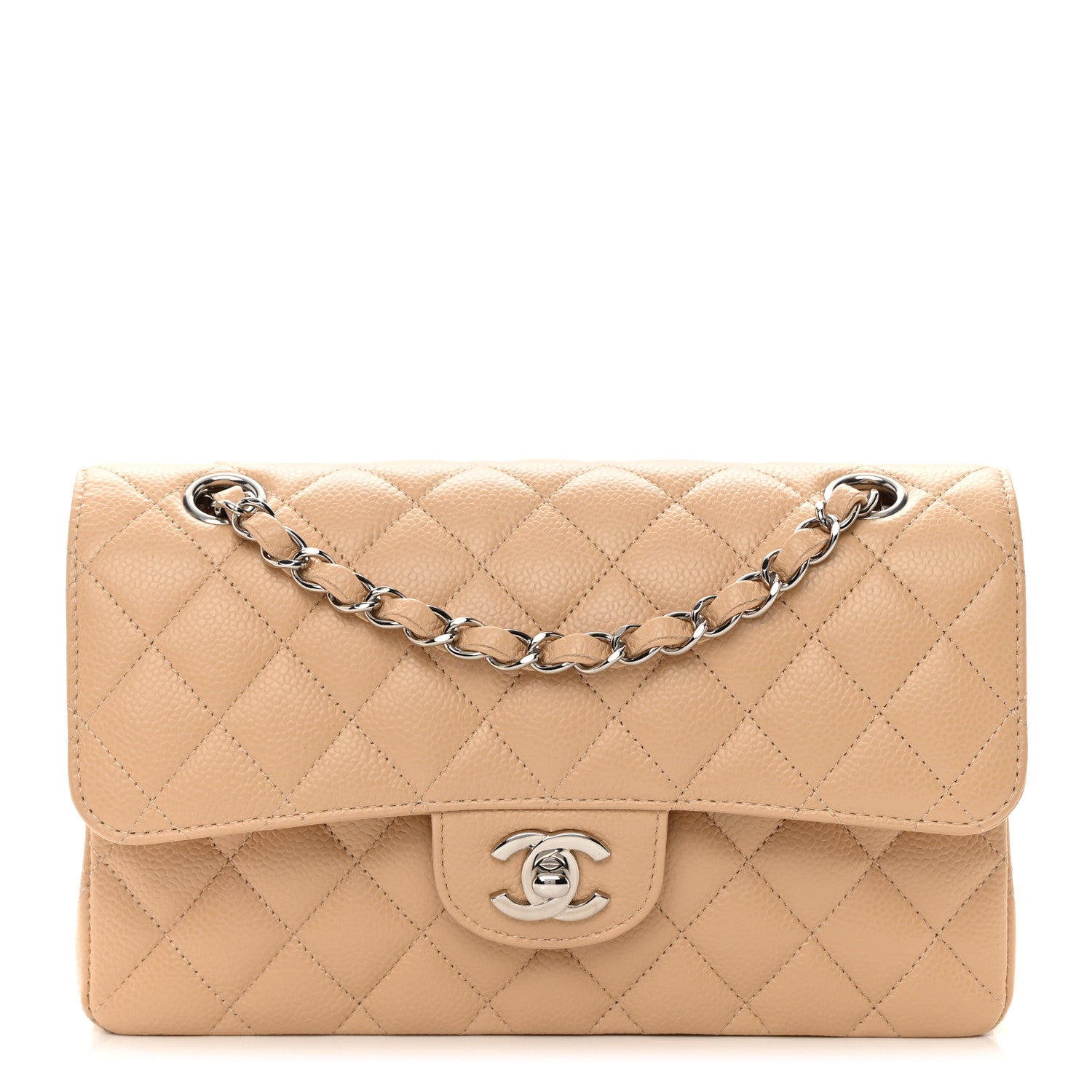 Chanel Caviar Quilted Small Double Flap Beige 1 of 12