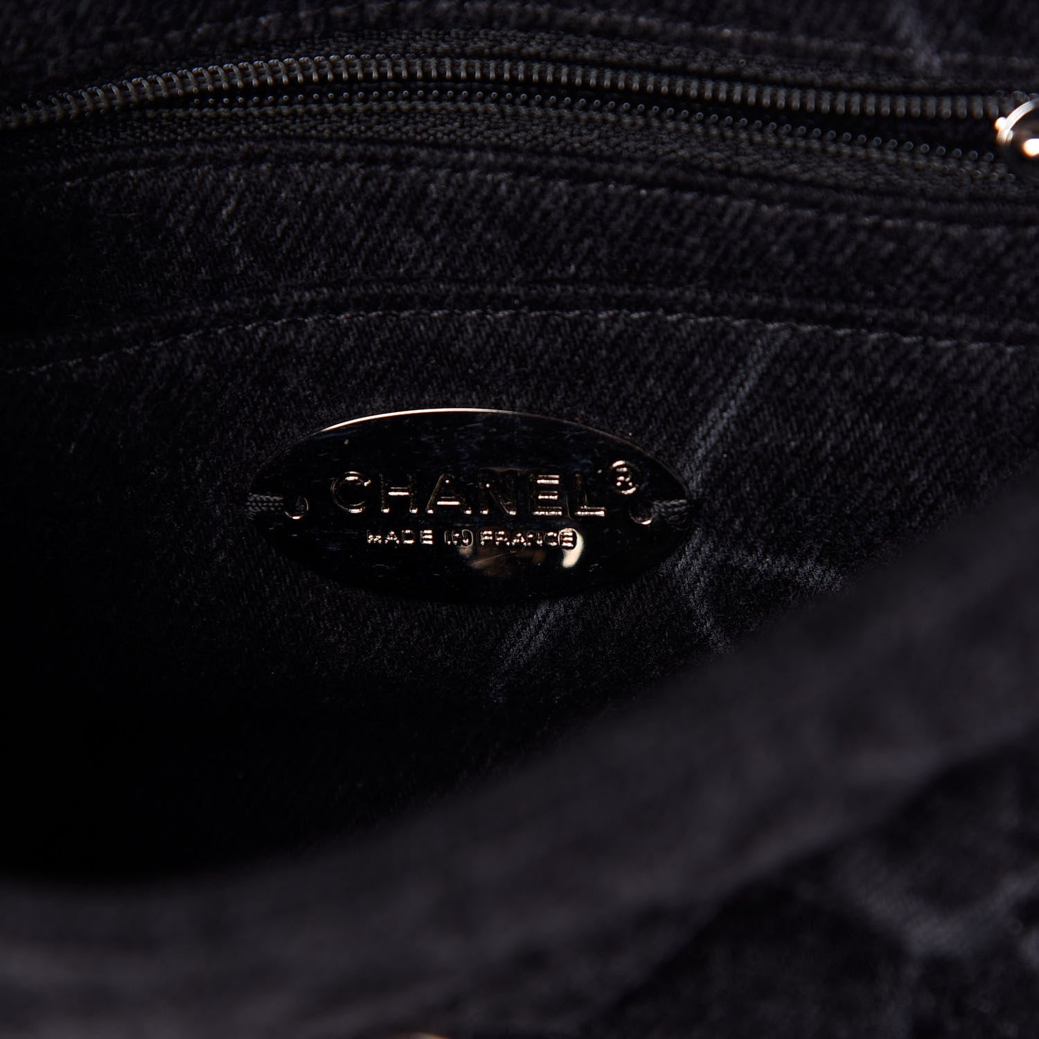 Chanel Denim CC Quilted Mini Square Flap Black 6 of 10