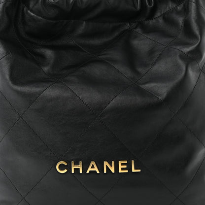 Chanel Shiny Calfskin Quilted Large Chanel 22 Black 17 of 23