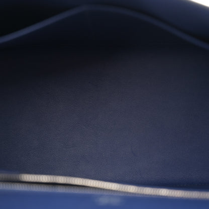 Hermes Toile Quadrille Swift Kelly Sellier 28 Bleu Saphir Mauve Sylvestre 4 of 10