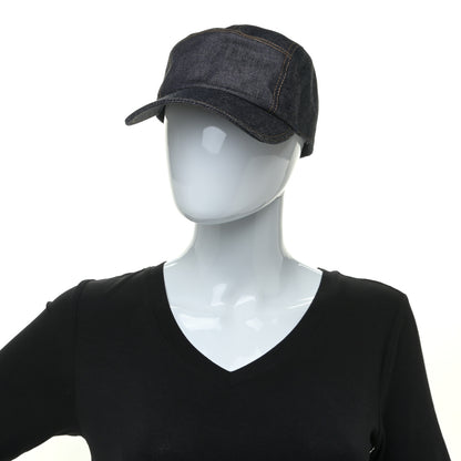 Hermes Denim Embroidered Nevada Cap 58 Indigo 2 of 5