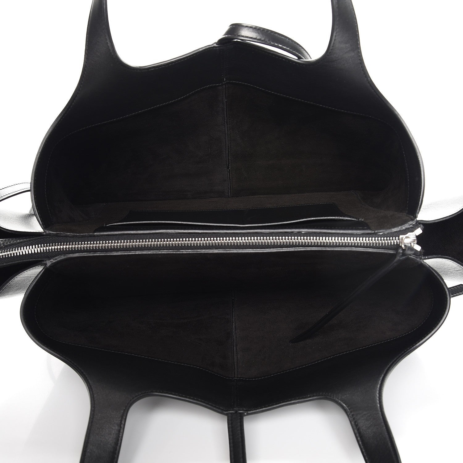 Celine Supple Natural Calfskin Medium Tri-Fold Bag Black 5 of 13