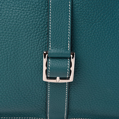 Hermes Taurillon Clemence Halzan 31 Vert Bosphore 10 of 11