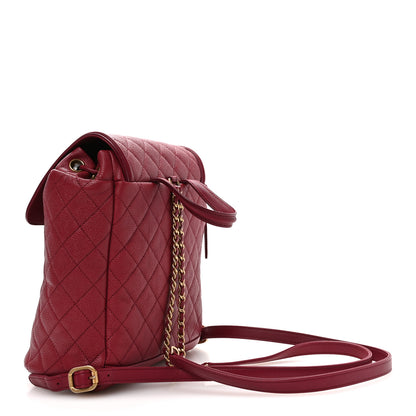 Chanel Caviar Quilted Filigree Backpack Dark Pink 2 of 9
