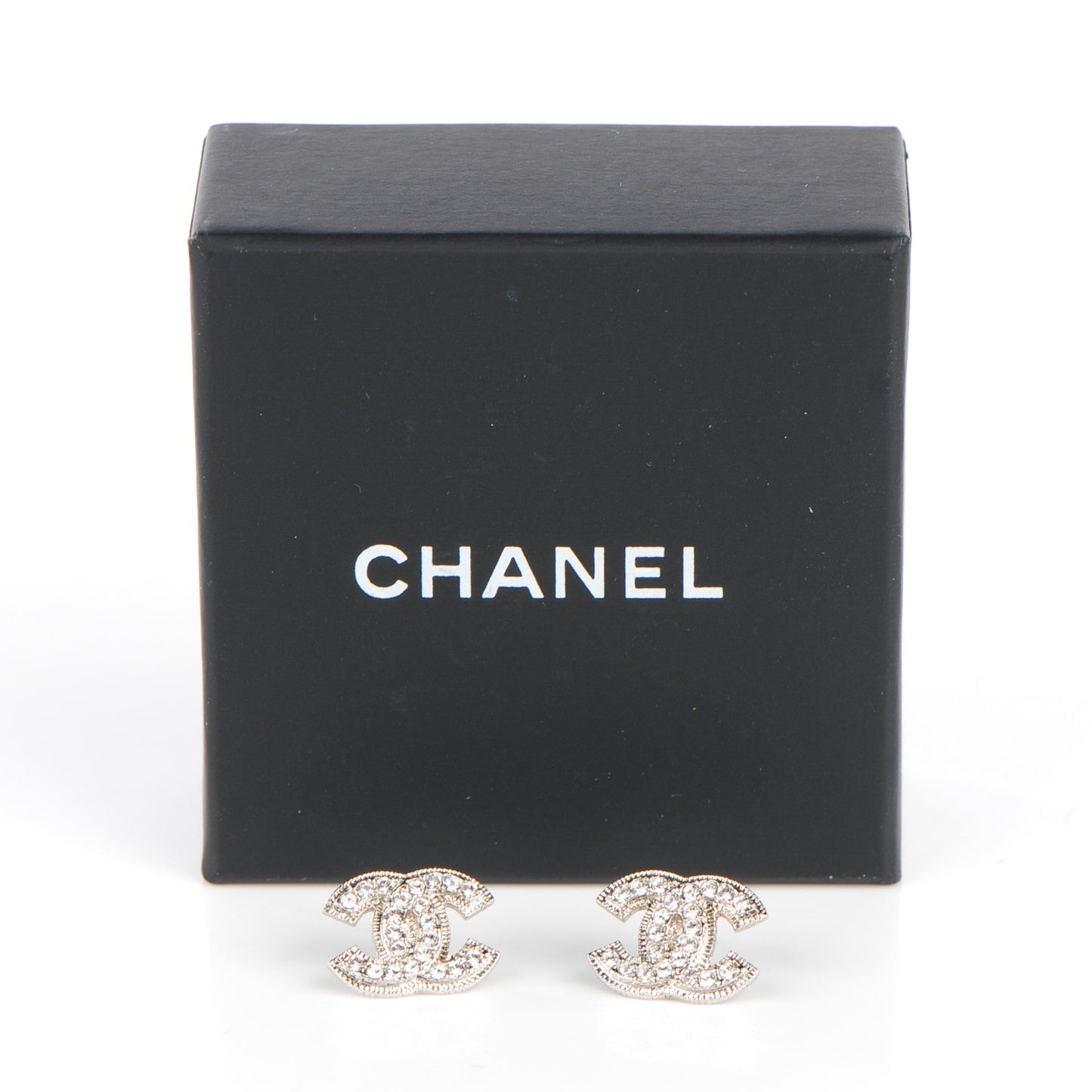 Crystal CC Earrings Silver