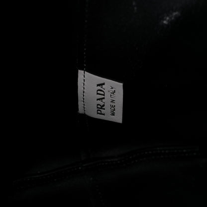Prada City Calf Front Pocket Large Shopping Tote White Black 14 of 22