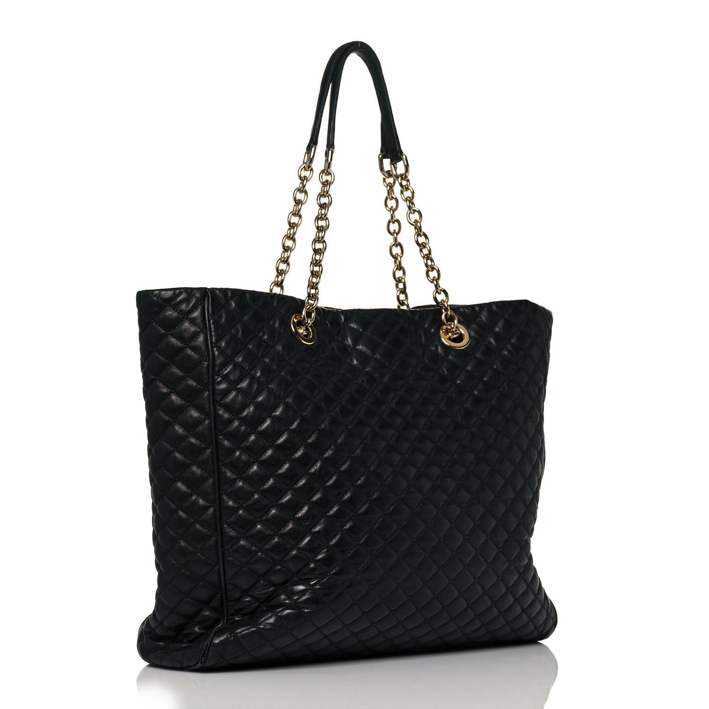 Calfskin Quilted Tote Black