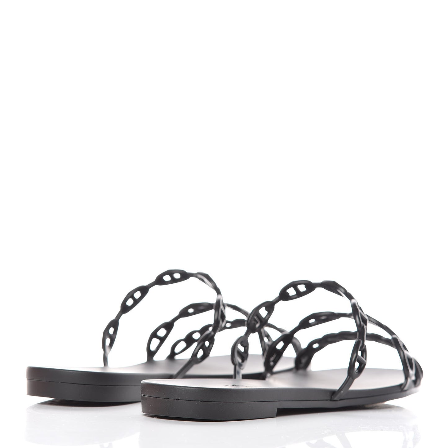 Rubber Chaine d'Ancre Rivage Sandals 40 Black