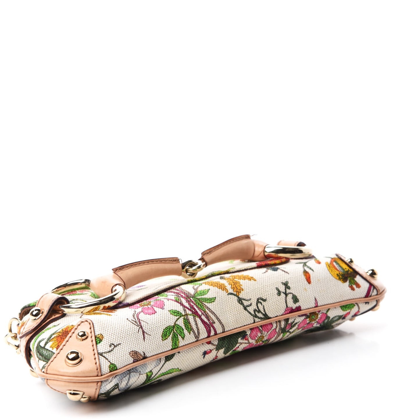 Canvas Flora Floral Horsebit Clutch