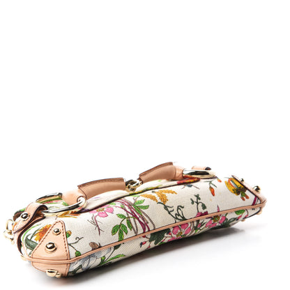 Gucci Canvas Flora Floral Horsebit Clutch 4 of 11