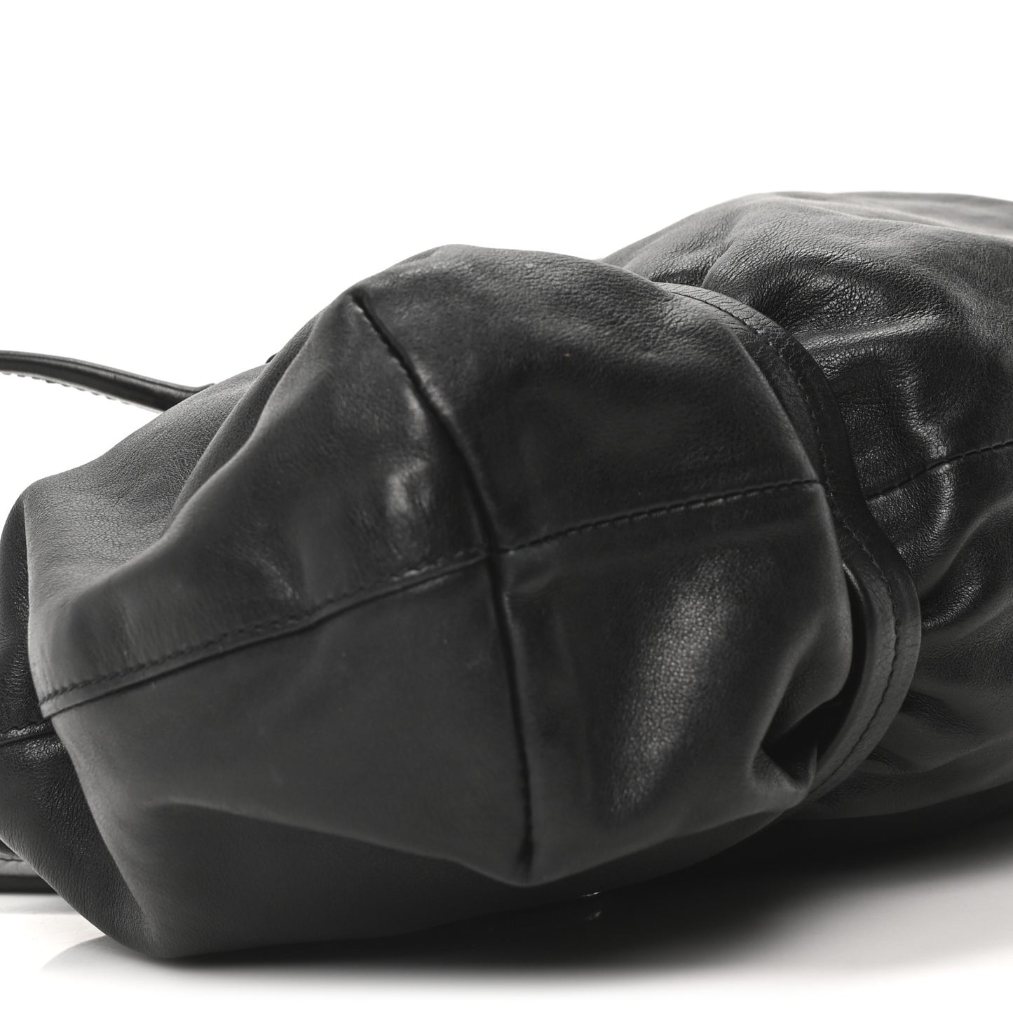 Vitello Belt Easy Foldover Pushlock Satchel Black