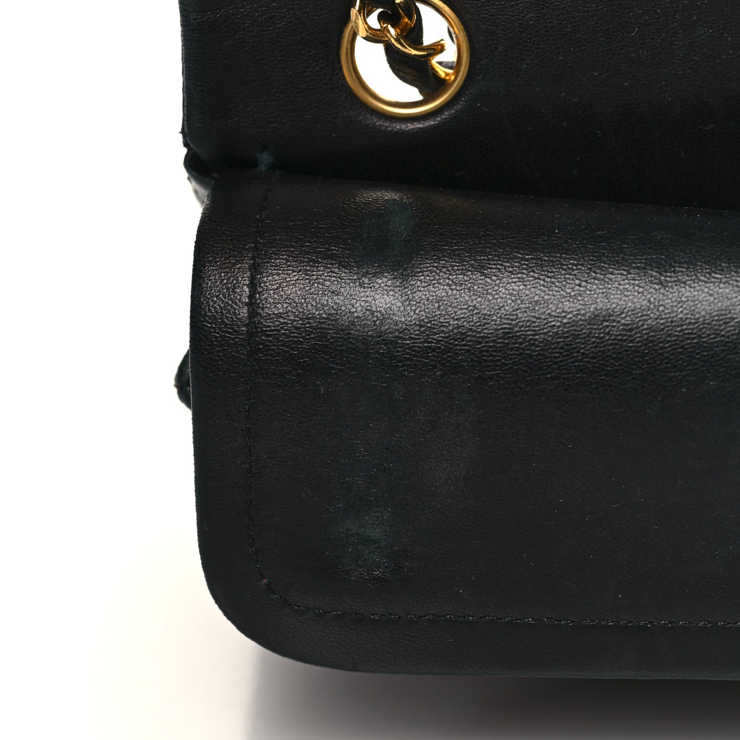 Lambskin Quilted Small Double Flap Black