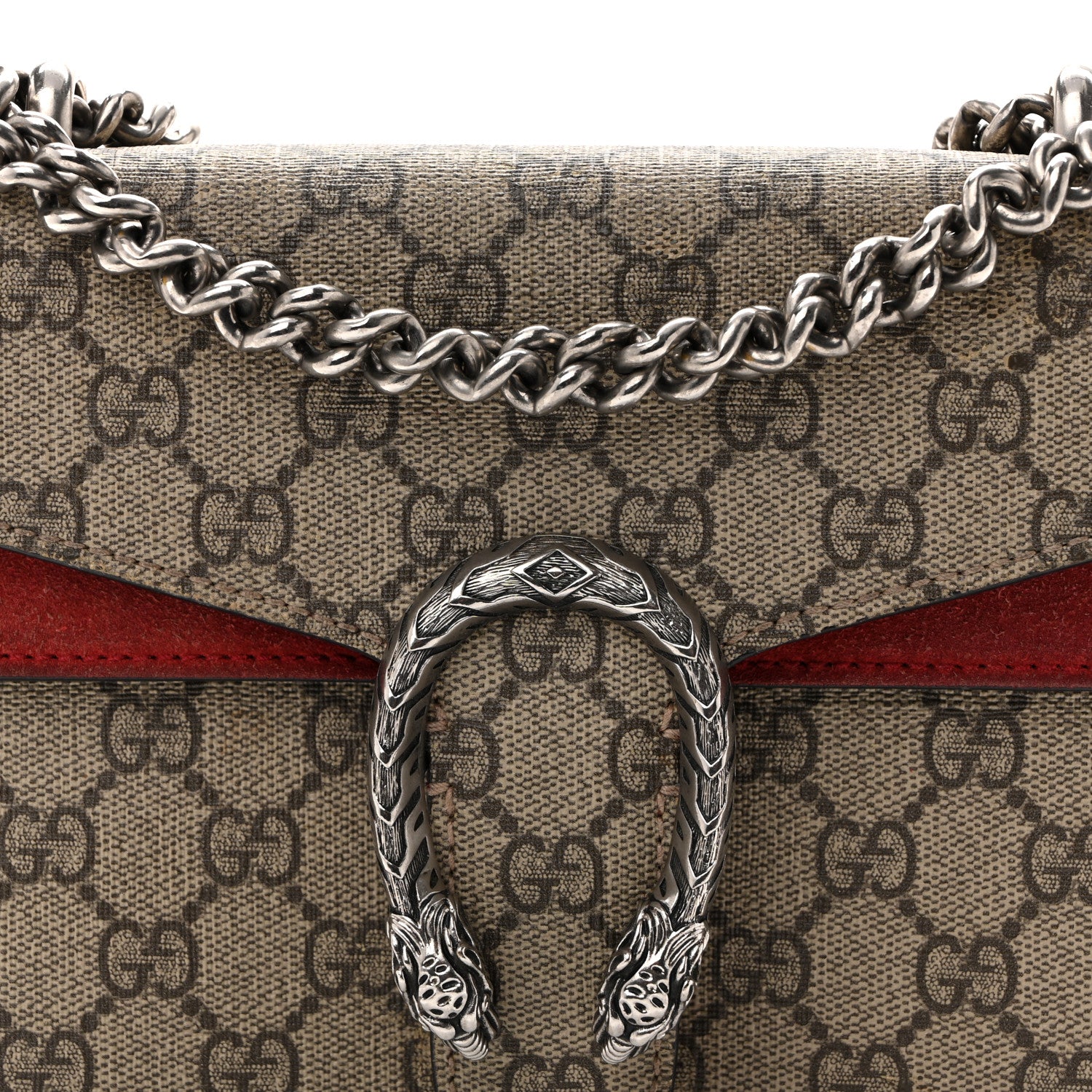 Gucci GG Supreme Monogram Mini Dionysus Shoulder Bag Red 8 of 13