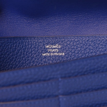 Hermes Togo Dogon Recto Verso Wallet Bleu Electrique 6 of 8