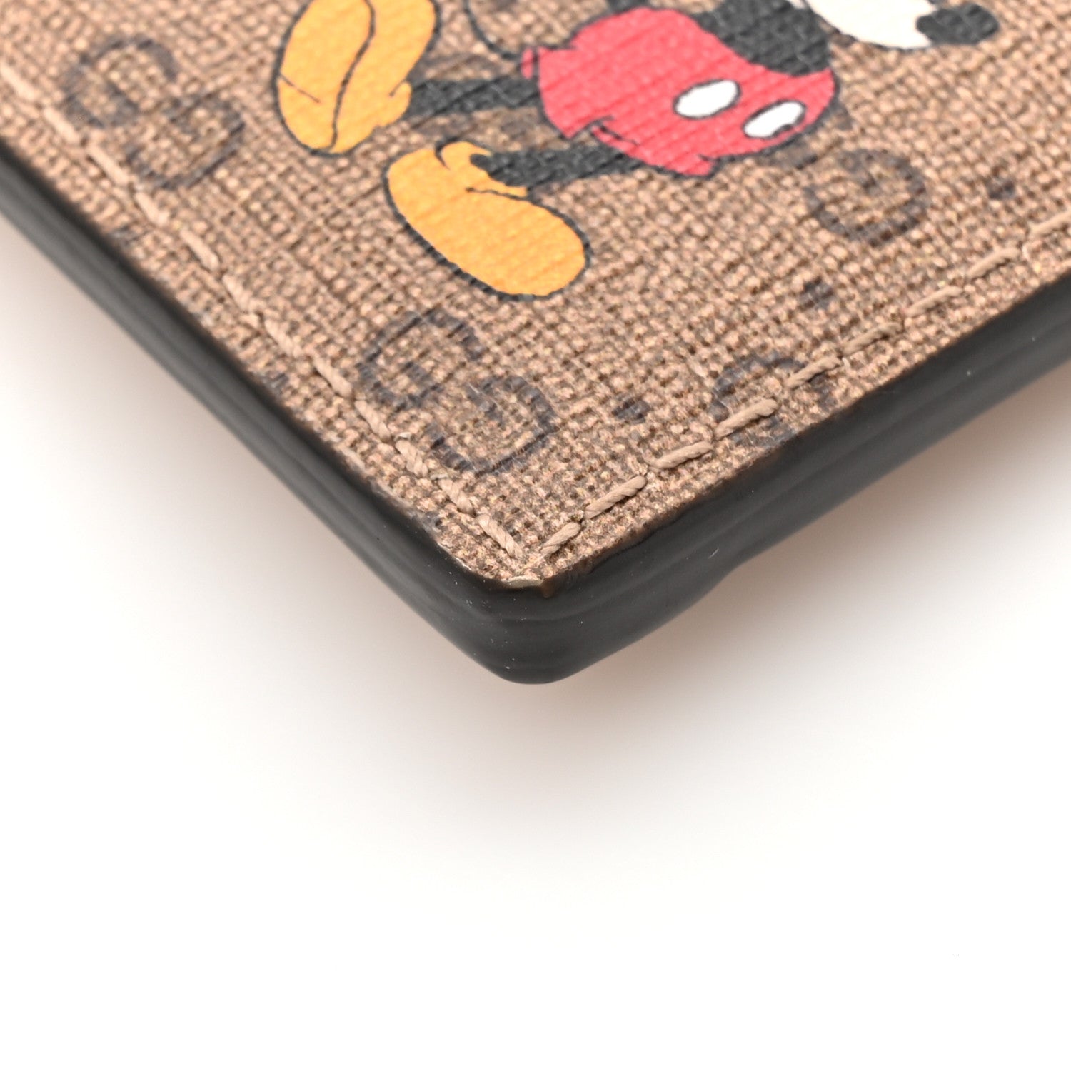 Gucci X DISNEY Mini Vintage GG Supreme Monogram Mickey Mouse Card Holder Beige Vintage Sun Oil 8 of 9