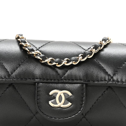 Chanel Lambskin Quilted Box Of Secrets Card Holder With Chain Black 7 of 9