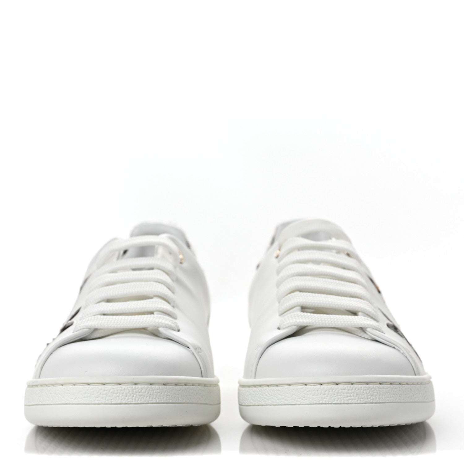 Louis Vuitton Calfskin Calf Hair Monogram Giant Jungle Frontrow Sneakers 39 White 2 of 7