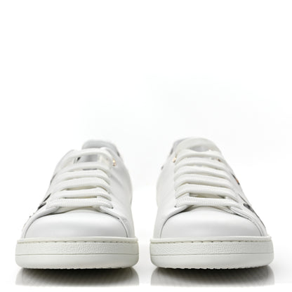 Louis Vuitton Calfskin Calf Hair Monogram Giant Jungle Frontrow Sneakers 39 White 2 of 7