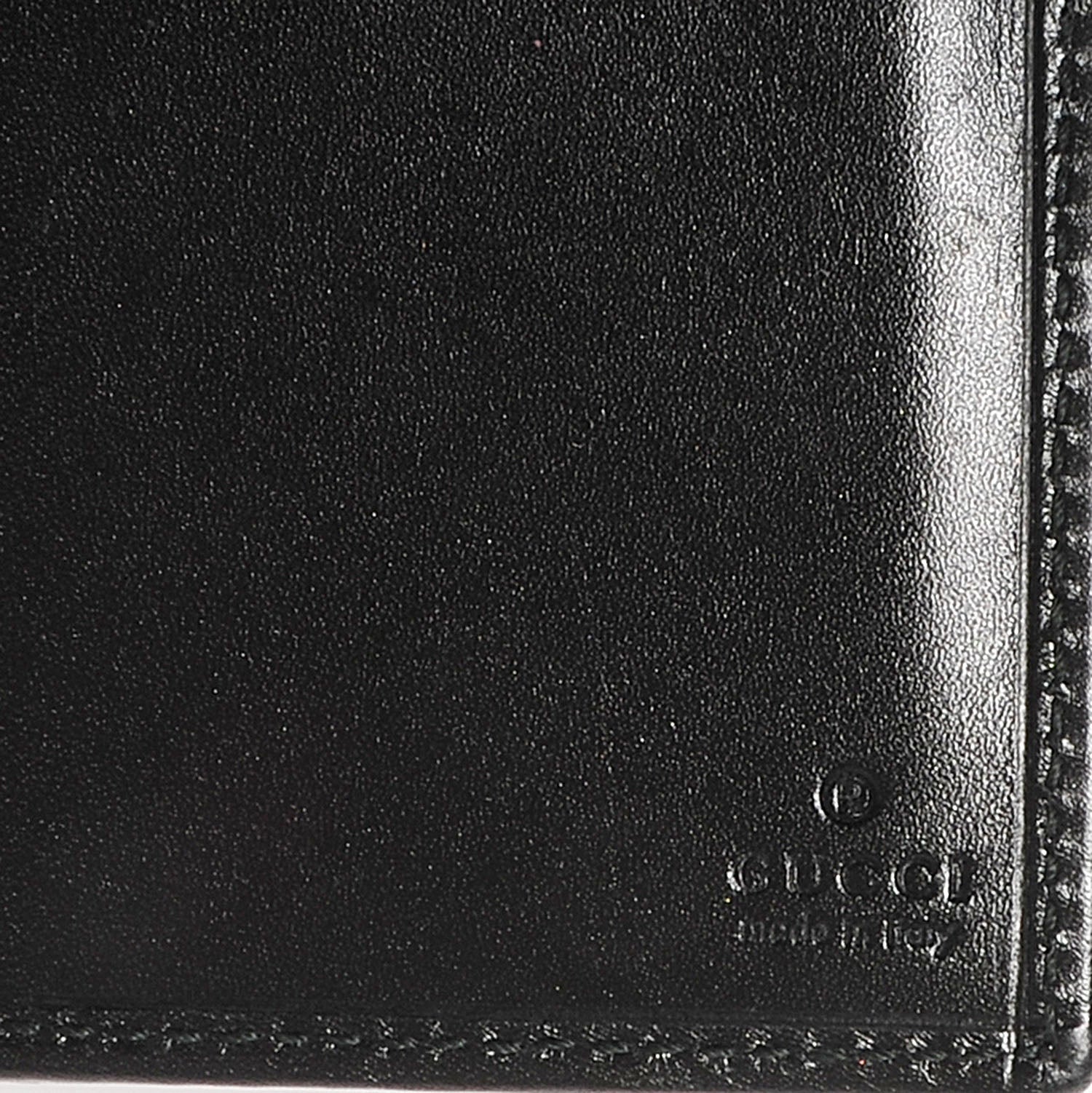 Gucci Imprime Monogram GG Pierce Chain Clutch Wallet Black 7 of 8