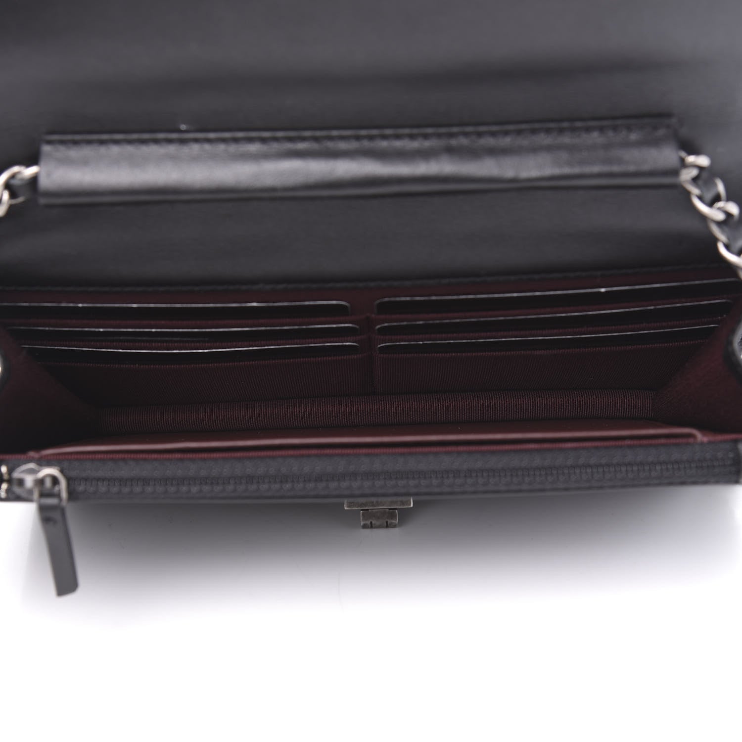 Chanel Aged Calfskin Chevron Quilted Reissue Wallet On Chain WOC Black 5 of 11