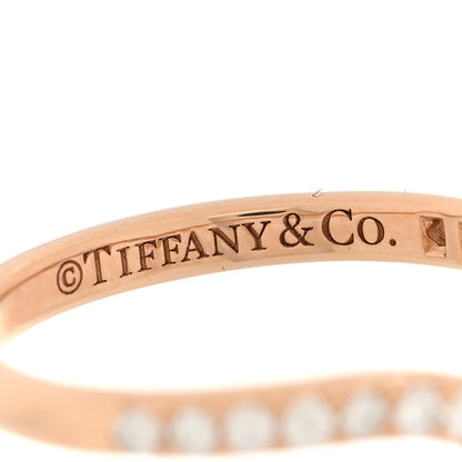 Tiffany 18K Rose Gold Diamond Soleste V Ring 46 3.5 49/5 4 of 4