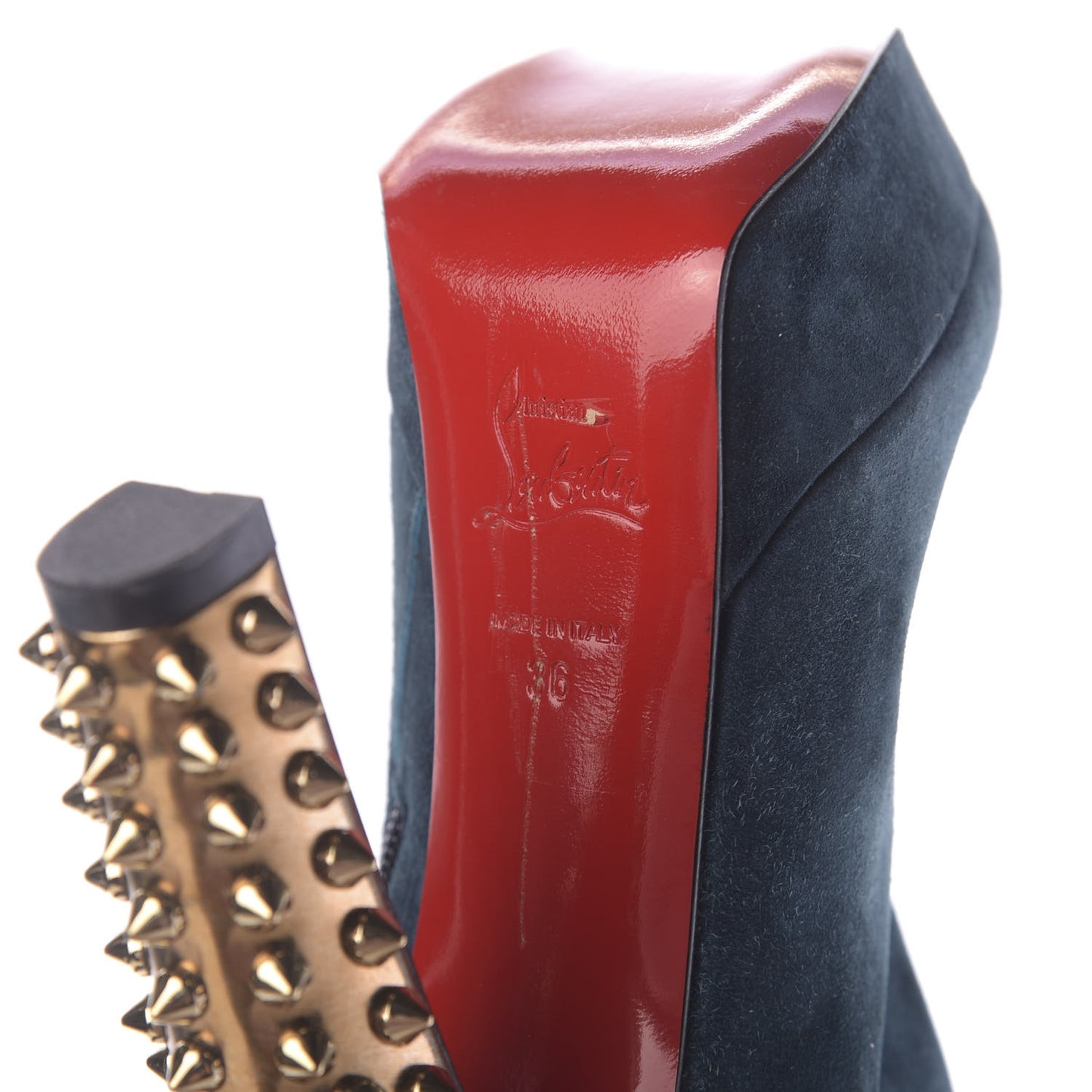 Suede Specchio Taclou Botta 140 Knee Boots 36 Blue