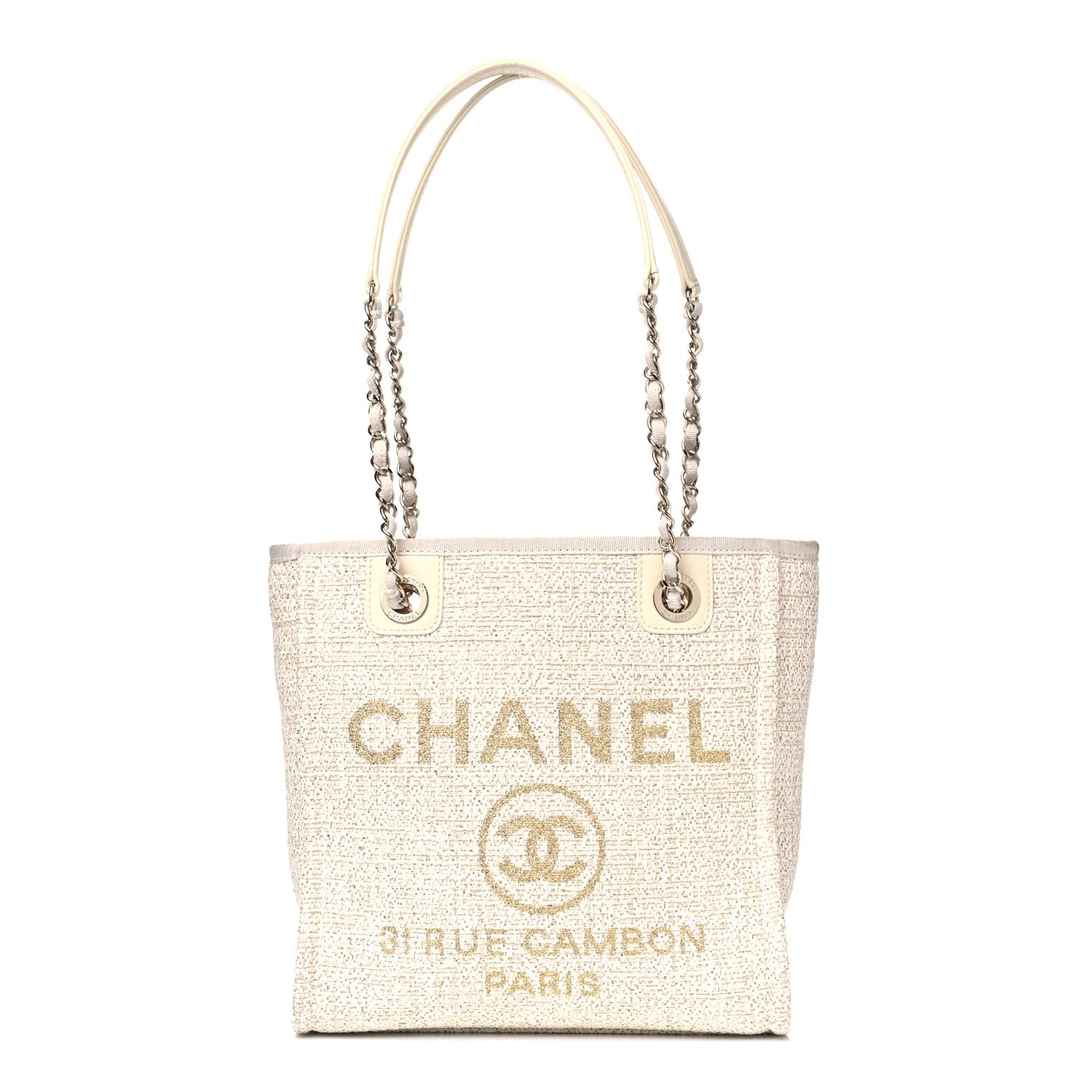 Canvas Mini Deauville Tote Light Beige