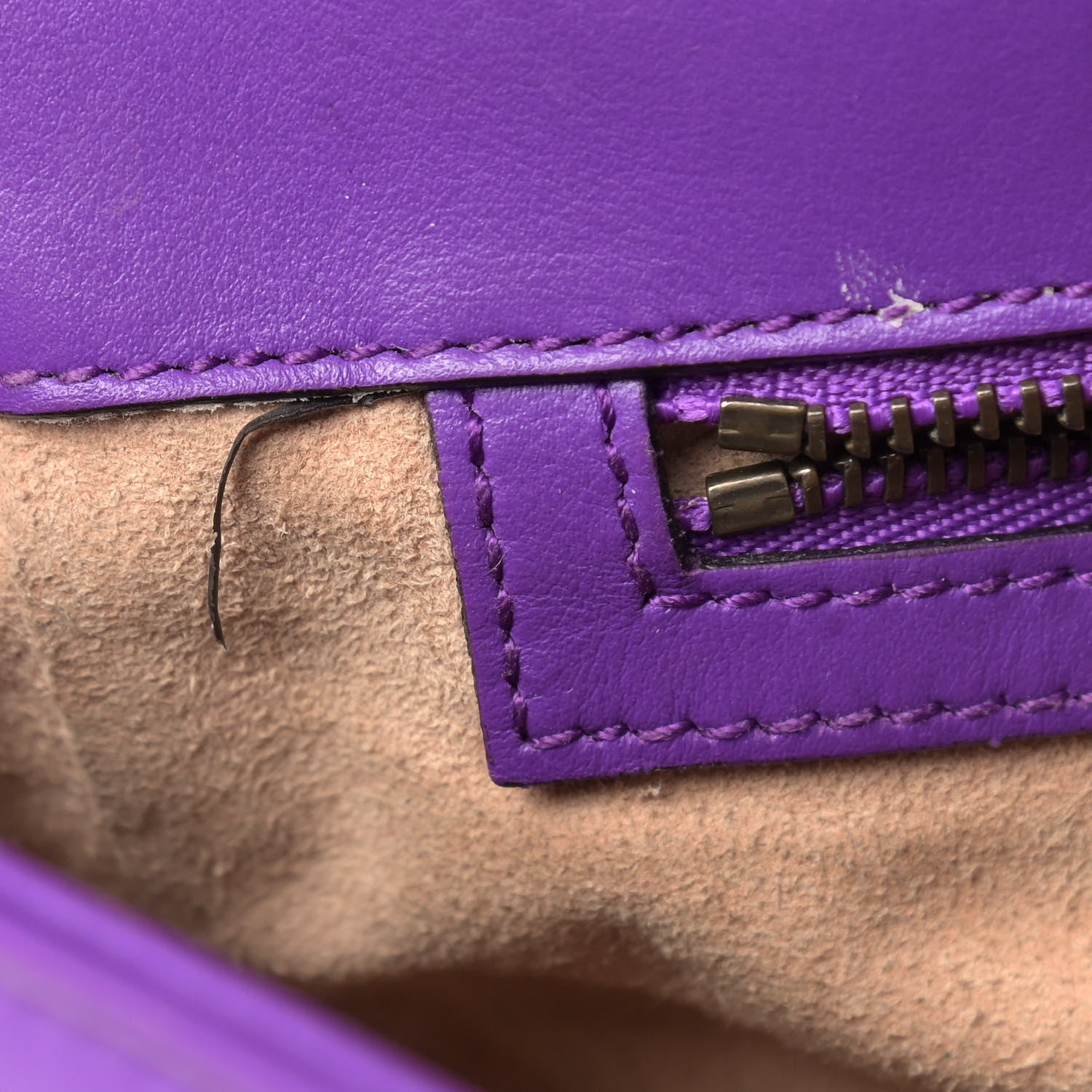 Gucci Calfskin Matelasse Small GG Marmont Shoulder Bag Shine Purple 15 of 17