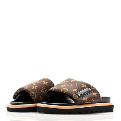 Louis Vuitton Nylon Monogram Pool Pillow Comfort Mule 36 Cacao Brown 3 of 8
