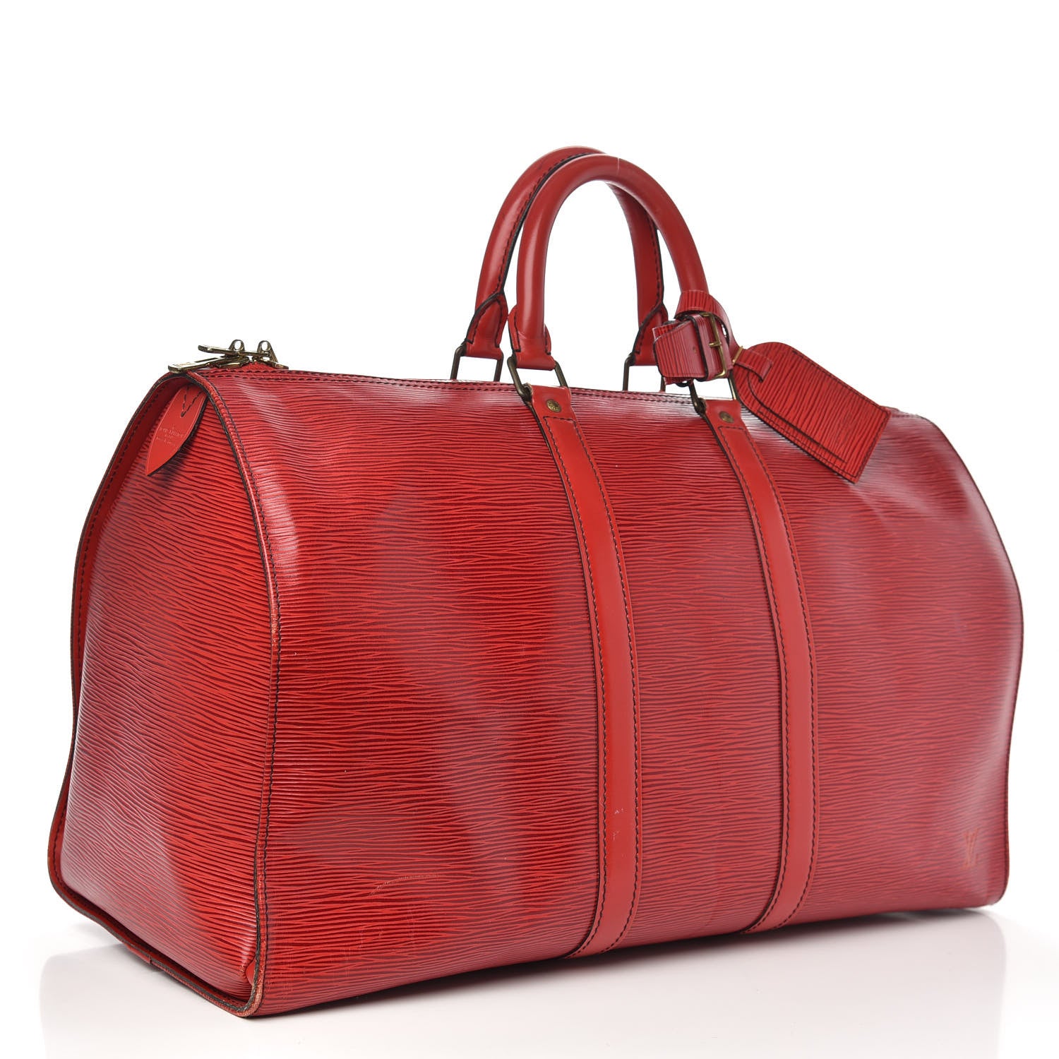 Louis Vuitton Epi Keepall 45 Castillan Red 2 of 14