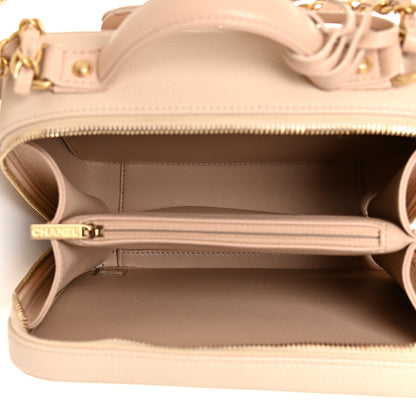 Chanel Caviar Quilted Medium CC Filigree Vanity Case Beige 5 of 11
