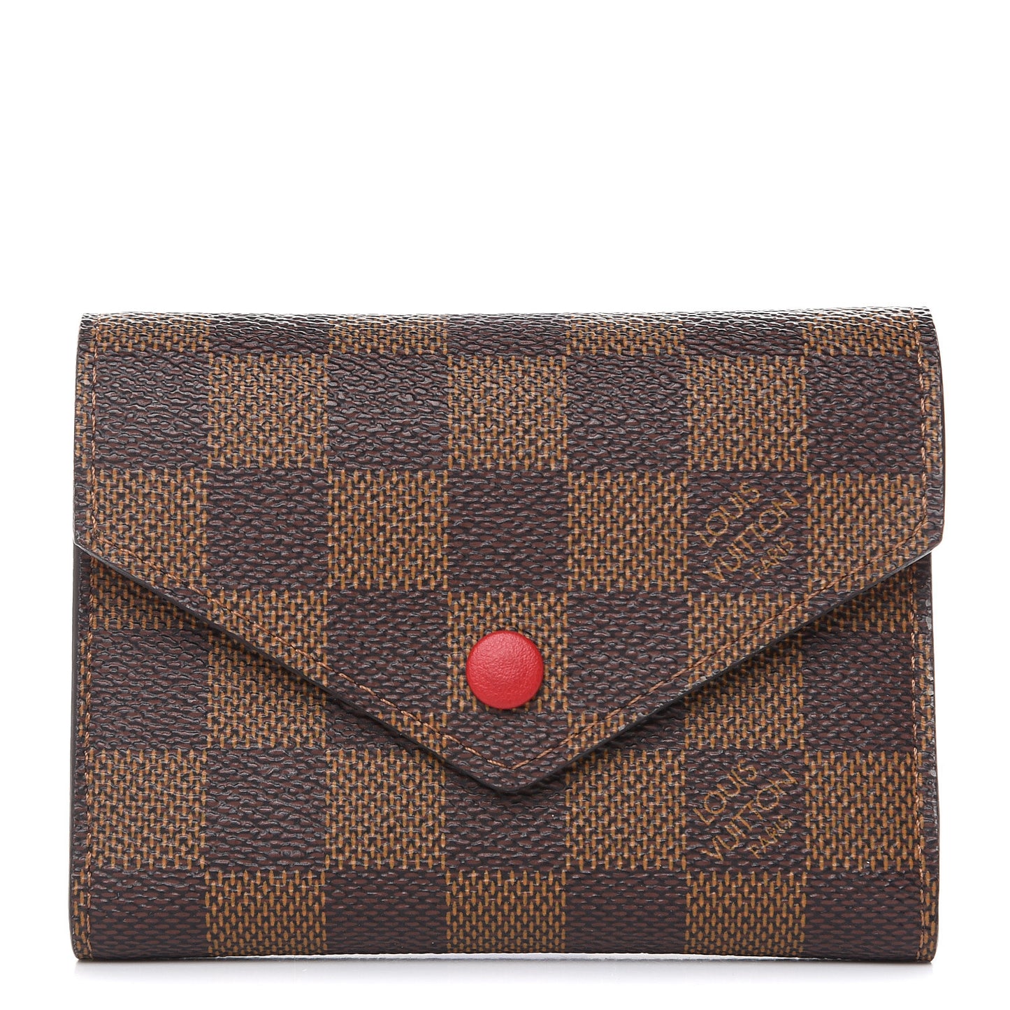 Damier Ebene Victorine Wallet Red