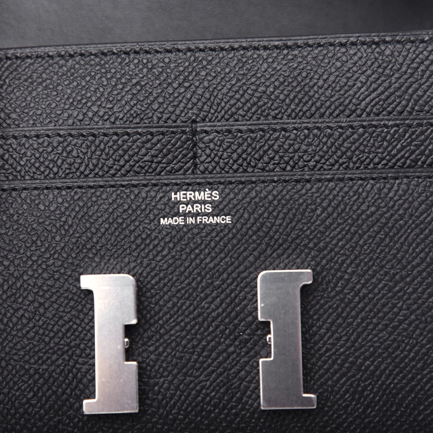 Hermes Epsom Constance Compact Passant Wallet Black 6 of 7