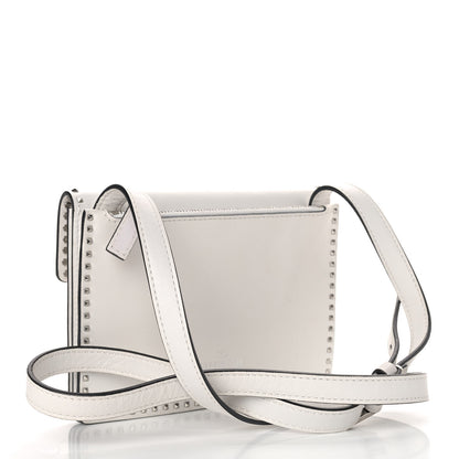 Valentino Garavani Calfskin Small Rockstud Cabana Crossbody Bag White 3 of 8