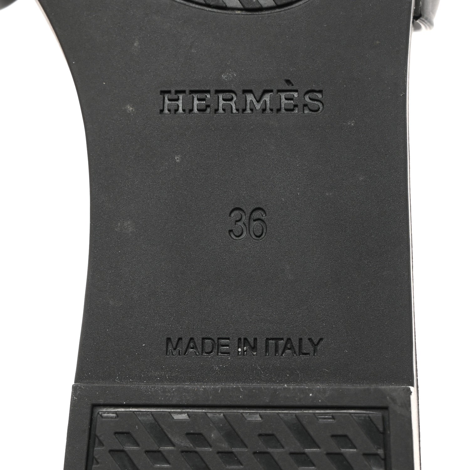 Hermes Rubber Aloha Sandals 36 Black 8 of 8
