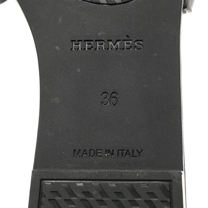 Hermes Rubber Aloha Sandals 36 Black 8 of 8