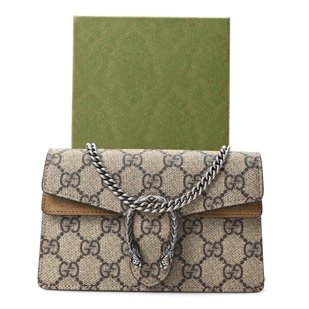 Gucci GG Supreme Monogram Super Mini Dionysus Shoulder Bag Taupe 11 of 11
