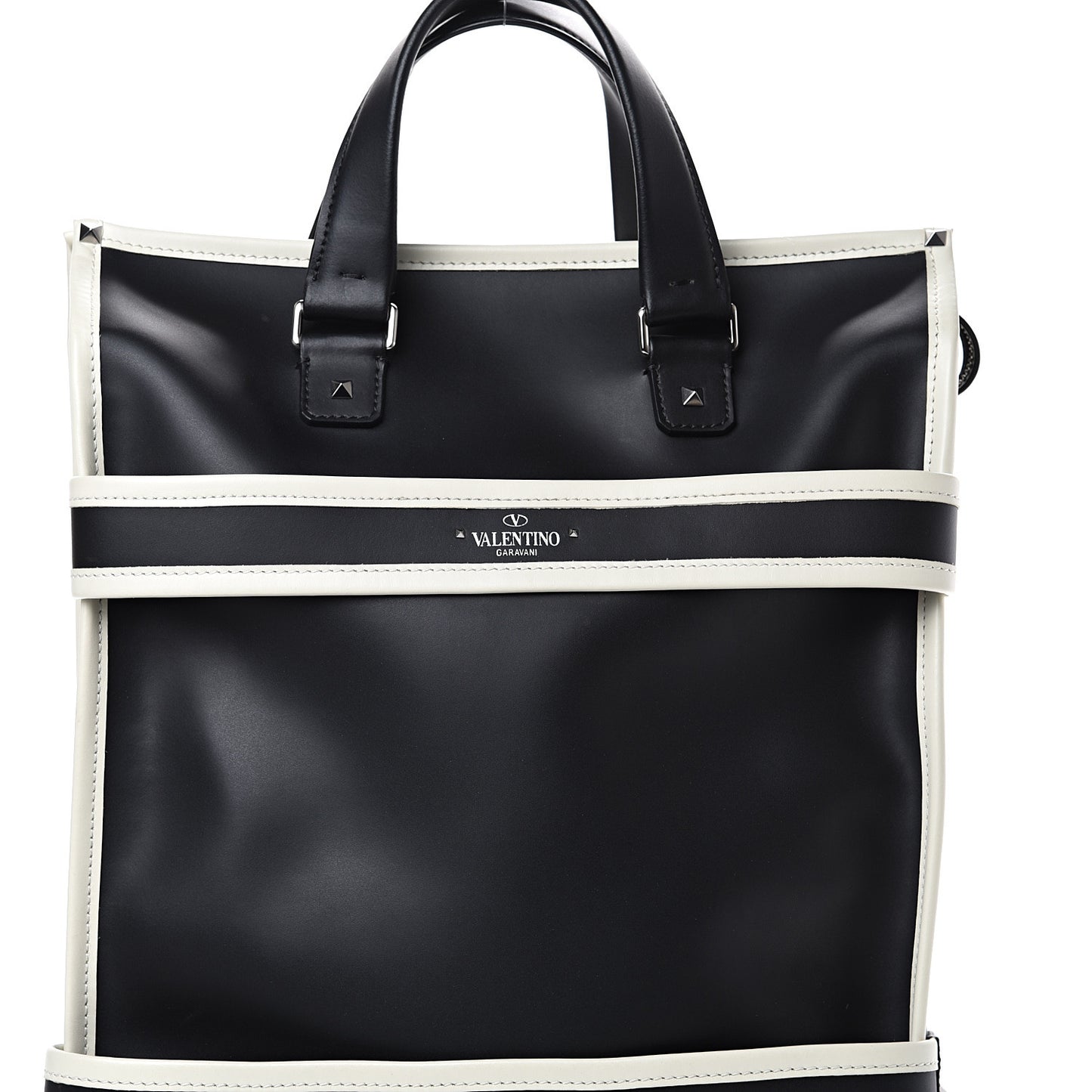 Nappa Rockstud Foldable Tote Black