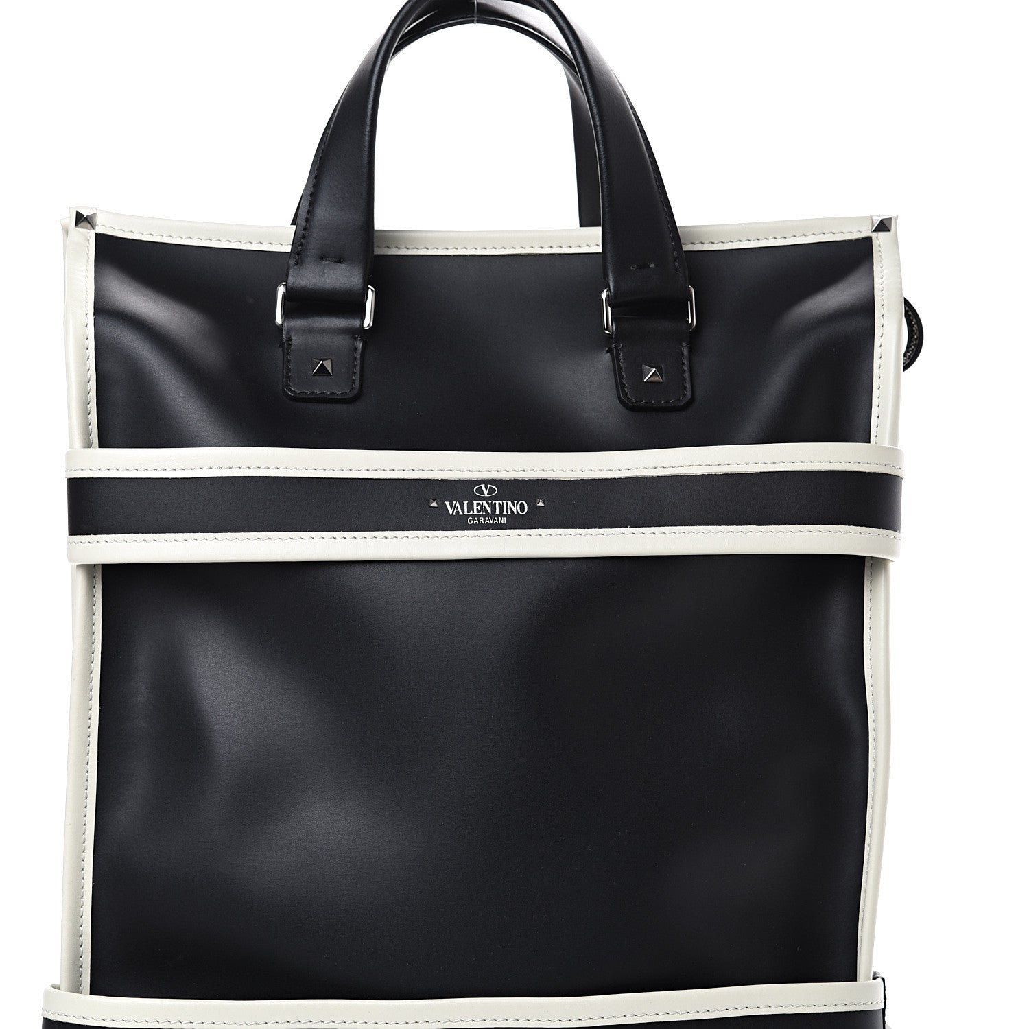 Valentino Garavani Nappa Rockstud Foldable Tote Black 7 of 9