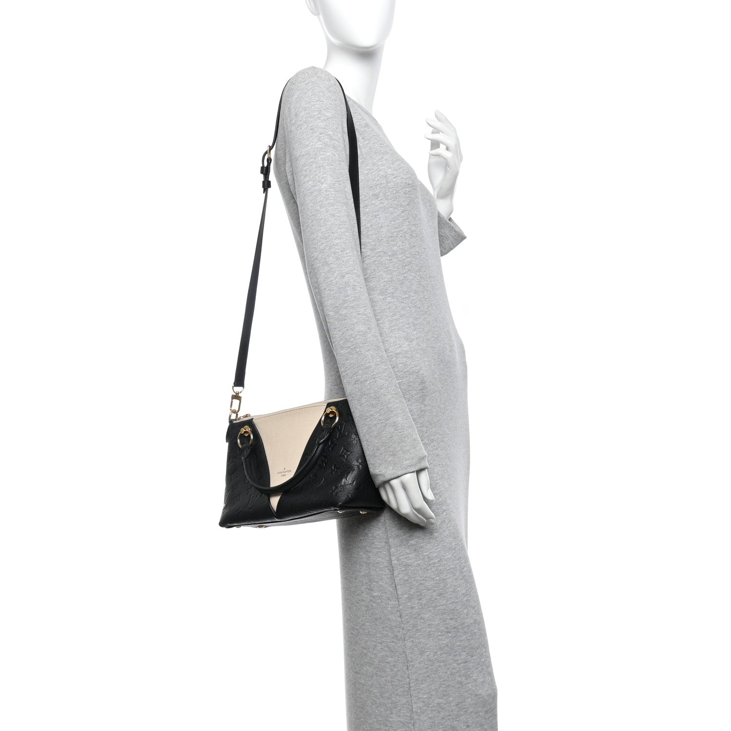 Louis Vuitton Empreinte V Tote BB Black Creme 2 of 9