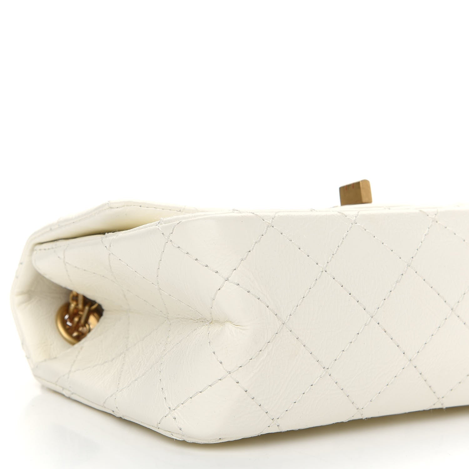 Chanel Aged Calfskin Quilted 2.55 Reissue Mini Flap White 8 of 9
