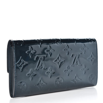 Louis Vuitton Vernis Sarah Wallet Blue Nuit 3 of 8