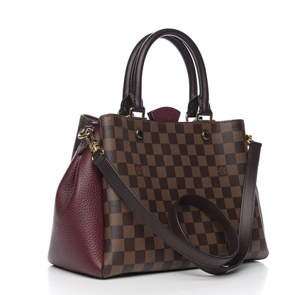 Louis Vuitton Damier Ebene Cuir Taurillon Brittany Bordeaux 2 of 8