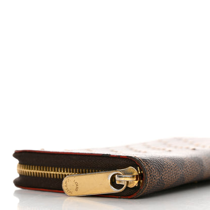 Louis Vuitton Damier Ebene Studded Zippy Wallet Cherry 8 of 11