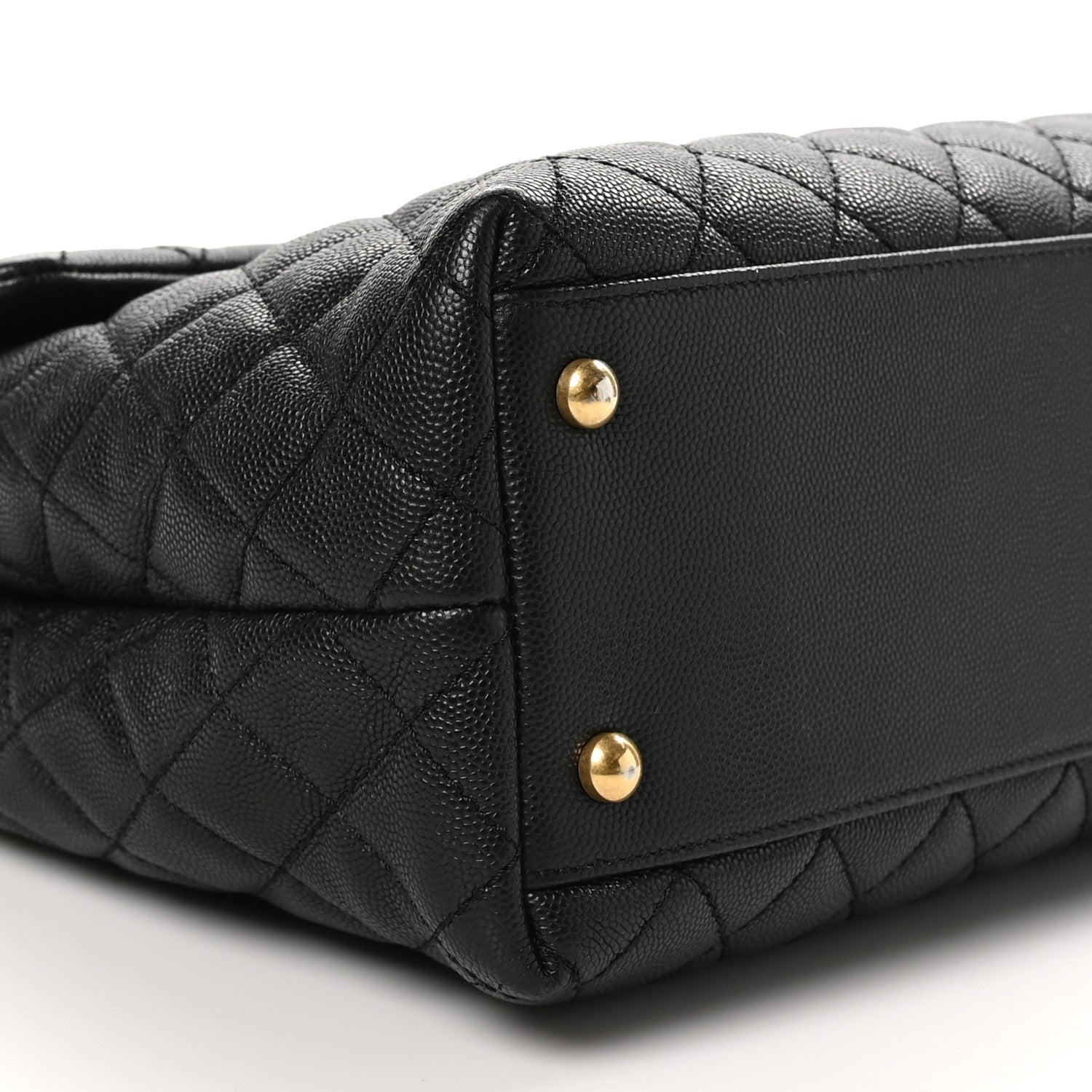Chanel Caviar Quilted Large Coco Handle Flap Black 9 of 11