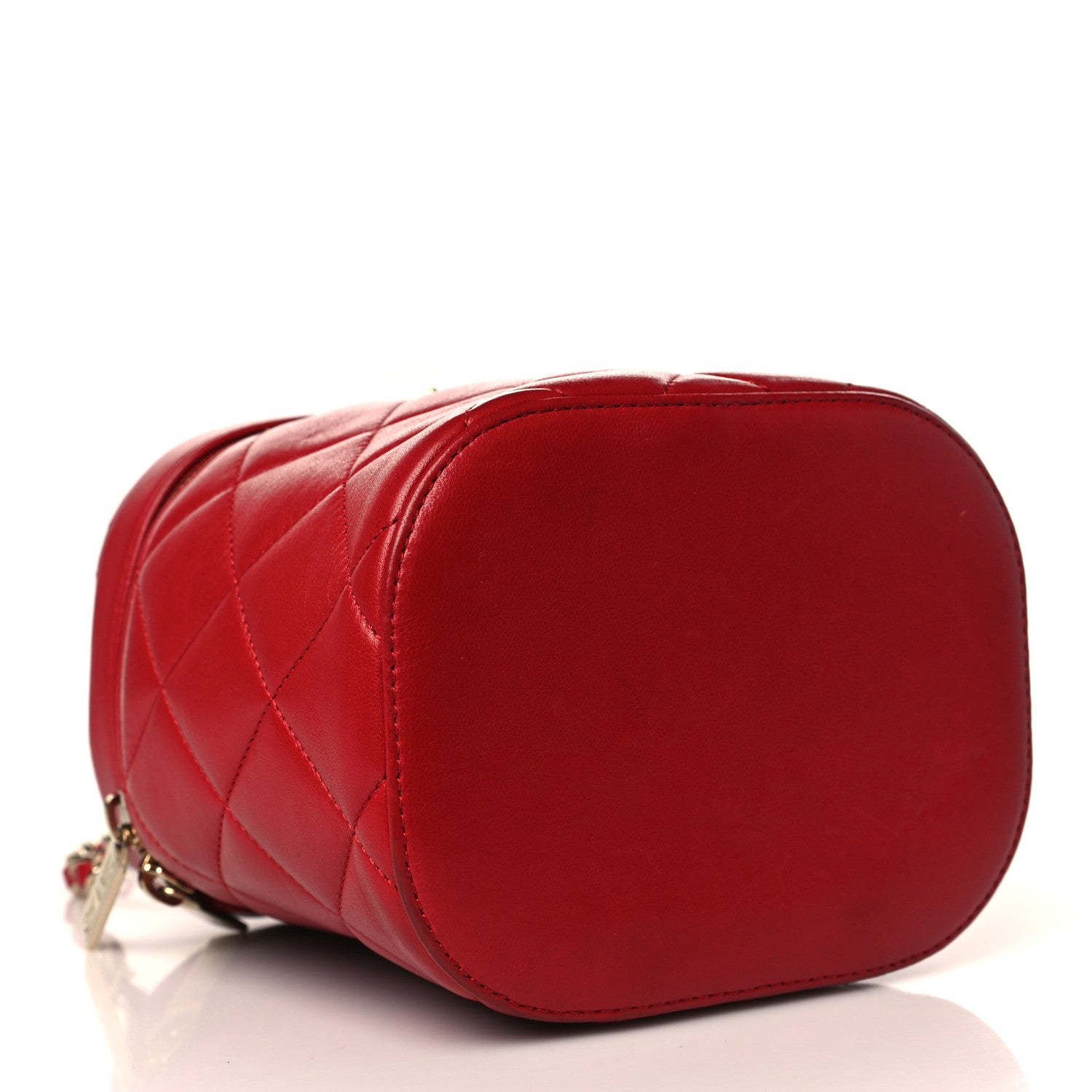 Chanel Lambskin Quilted Trendy Vanity Case Red 4 of 9